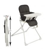 Baby High Chair for children to eat and play - Black - Image 2