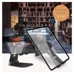 Desktop Stand For Mobile & iPad Foldable & Adjustable - AR-2 - Black - Image 7
