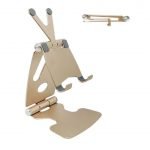 Desktop Stand For Mobile & iPad Foldable & Adjustable - B18 - Gold
