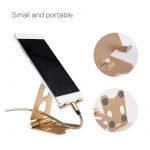 Desktop Stand For Mobile & iPad Foldable & Adjustable - B18 - Gold - Image 9