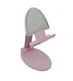 حامل مكتبي للموبايل قابل للطي متوافق مع جميع الأجهزة - B2 - زهري