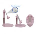 ⁦حامل مكتبي للموبايل قابل للطي متوافق مع جميع الأجهزة - B2 - زهري⁩ - الصورة ⁦2⁩