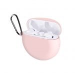 Protective Silicone For Huawei Freebuds3 Case with hook Soft Pink Color