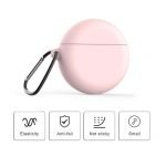 Protective Silicone For Huawei Freebuds3 Case with hook Soft Pink Color - Image 5