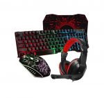banda Gaming keyboard and mouse combo with USB wired headset with microphone and large mouse pad - G10