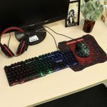 banda Gaming keyboard and mouse combo with USB wired headset with microphone and large mouse pad - G10 - Image 7