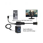HDMI To VGA Adapter With Audio Cable Support 1080P Resolution - Black - Image 4