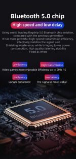 Air6 Plus Earphone Wireless Bluetooth Charging Via USB & Solar Energy for IPhone & Andriod - Image 6