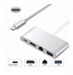 ⁦محول من USB-C الي  HDMI & USB & j45 & USB-C⁩ - الصورة ⁦3⁩