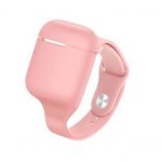 Protective Silicone AirPods Case Shaped like a Clock Pink - UN-306