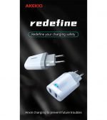 ⁦شاحن AKEKIO - بمدخلين يو اس بي - AC27⁩ - الصورة ⁦6⁩