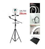 Tripod Stand and Ring Light Round Stand for Live Broadcasting and Professional Photography Adjustable 360 ​​Degree Rotation with 3 Mobile Stands and Mic - UN-700 - Image 7
