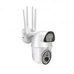 كاميرا مراقبة متحركة 360 درجة تحريك من خلال الموبايل لاسلكية وسلكية مع ميكروفون ومكبر صوت مقاومة للماء رؤية ليلية مستشعر كشف الحركة منفذ كارت ذاكرة للتخزين كاميرا داخلية وخارجية للمنزل والمكتب والمخزن والبنك والملاعب وقاعات المؤتمرات -V380-Q135