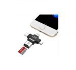 ⁦قارئ بطاقة الذاكرة ومحول 4 في 1  متوافق مع اندرويد / ايفون/اي باد/ ماك بوك / لاب توب - أسود⁩ - الصورة ⁦2⁩