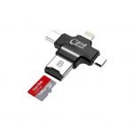 Micro SD Card Reader, 4 in 1 SD/TF Memory Card Reader - Black