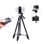 Large Tripod Stand for Mobiles and Cameras - 360 Rotation - Bluetooth for Photo Shooting - 125cm Foldable - UN-209
