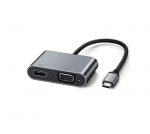 USB-C to HDMI 4K VGA Adapter, USB 3.1 Type-C to VGA HDMI Video Converter Adaptor - Gray - Image 3