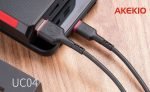 ⁦كابل شحن ومزامنه AKEKIO متوافق مع كافة الاجهزة ذات مدخل ميكرو يو اس بي بطول 1 متر - UC04⁩ - الصورة ⁦2⁩