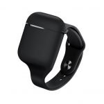 Protective Silicone AirPods Case Shaped like a Clock Black - UN-306