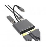 ⁦محول من يو اس بي سي الي فيجا / اتش دي ام اي / يو اس بي / صوت / يو اس بي سي - 5 في 1 - رمادي⁩ - الصورة ⁦2⁩