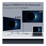 ⁦محول من يو اس بي سي الي فيجا / اتش دي ام اي / يو اس بي / صوت / يو اس بي سي - 5 في 1 - رمادي⁩ - الصورة ⁦7⁩