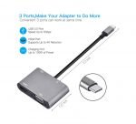 ⁦محول من يو اس بي سي الي فيجا / اتش دي ام اي / يو اس بي / صوت / يو اس بي سي - 5 في 1 - رمادي⁩ - الصورة ⁦9⁩