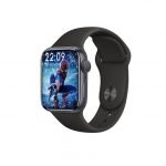 M16 Pluse Smart Watch 44MM - supports Arabic language - call and message alerts, compatible with Android and IOS, Black Color