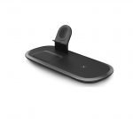 شاحن لاسلكي سريع 3 في 1 لشحن الهاتف والساعة والسماعة وعدة أجهزة في وقت واحد -  OjD-55 - أسود