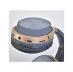 HZ-BT830 Wireless Bluetooth Headset - Microphone - FM Radio - Memory Card Slot - Foldable Compatible with mobile and computer - Gray & Gold - Image 2