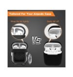Protective Silicone AirPods Case with hook Black color - UN-309 - Image 6