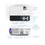 ⁦بروجكتور صغير بالألوان الكاملة 1080 بكسل - اندرويد - UB 10 Plus⁩ - الصورة ⁦5⁩