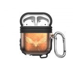 Protective Silicone AirPods Case with hook Rose Gold color - UN-309