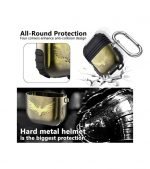 Protective Silicone AirPods Case with hook Rose Gold color - UN-309 - Image 2