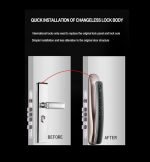 Smart Lock for all Doors that works with fingerprint, password, key and code and can be controlled through the mobile - N2-K - Image 9