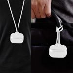 Silicone Protective Case with strap set for AirPods Pro White - UN-307 - Image 3