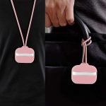 Silicone Protective Case with strap set for AirPods Pro Pink - UN-307 - Image 4