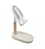 ⁦حامل مكتبي للموبايل قابل للطي متوافق مع جميع الأجهزة - FN01 - أبيض⁩ - الصورة ⁦3⁩