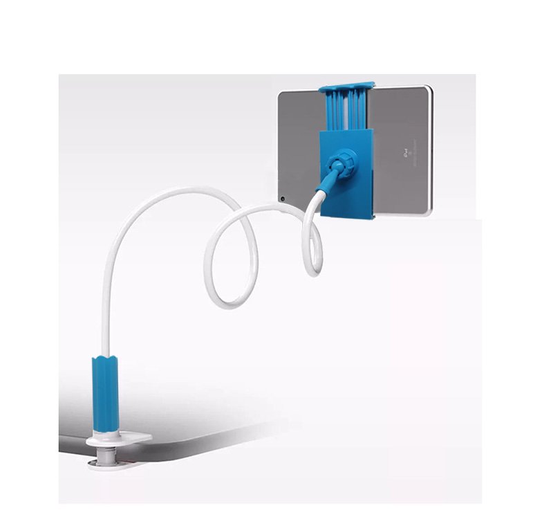 cfhftch (1) Flexible stand for mobile and iPad that fixes on the table, compatible with all devices - UN-210 - Blue - Image 1