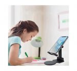 Desktop Foldable Stand For Mobile - MultiColor 12 - UN-53 - Black - Image 2