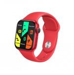 FR99 Pluse Smart Watch 44MM-SERIES 6 - Full Touch Screen, All watch Buttons Work with 2 Fabric & Silicone Straps, Support Arabic language, compatible  Android & IOS, Red Color