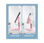 ⁦حامل مكتبي للموبايل قابل للطي متوافق مع جميع الأجهزة - UN-53 - زهري⁩ - الصورة ⁦3⁩