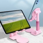 ⁦حامل مكتبي للموبايل قابل للطي متوافق مع جميع الأجهزة - UN-53 - زهري⁩ - الصورة ⁦10⁩