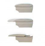 Car Console & Leather armrest two levels for storing things and 4 USB ports & Cup Holder , background, different levels of hand rest while driving, for all cars - CON-03 - Beige - Image 3