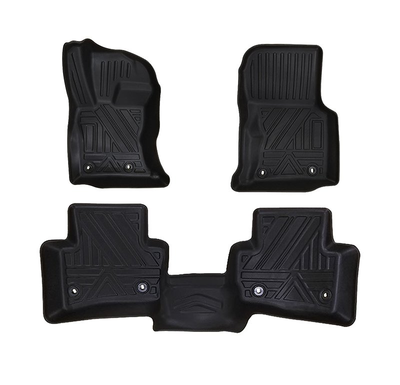 cfhxfdh (6) New shape 9D pedal for Land Rover Velar 2017-2020 (3 pieces) / Black color - Image 1