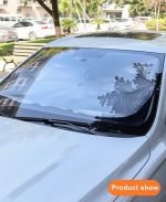⁦شماسة سيارة تمنع اشعة الشمس بشكل كامل مقاس 133 * 79 سم قابلة للطي مناسبة لجميع السيارات - PT500⁩ - الصورة ⁦8⁩