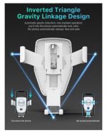 ⁦شاحن لاسلكي وحامل للهاتف متوافق مع السيارة متوافق مع جميع الهواتف التى تشحن لاسلكي - PT01 - أبيض⁩ - الصورة ⁦8⁩