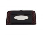Car Tissue Holder and CD Organizer installed in the car sunshade  - AW-12 - Black & Red - Image 7