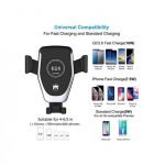 ⁦شاحن لاسلكي وحامل للهاتف متوافق مع السيارة متوافق مع جميع الهواتف التى تشحن لاسلكي - PT01 - أسود⁩ - الصورة ⁦9⁩