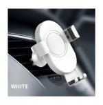 ⁦شاحن لاسلكي وحامل للهاتف متوافق مع السيارة متوافق مع جميع الهواتف التى تشحن لاسلكي - PL130 - ابيض⁩ - الصورة ⁦6⁩
