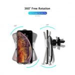 Wireless Charger Smart Sensor Mobile holder For car compatible All mobile phones charge wireless - R1 - Silver Color - Image 12